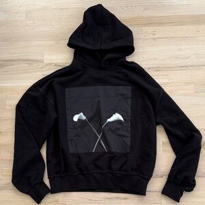 MISBHV Robert Mapplethorpe Floral Photo Hoodie Sweatshirt, black/white, small